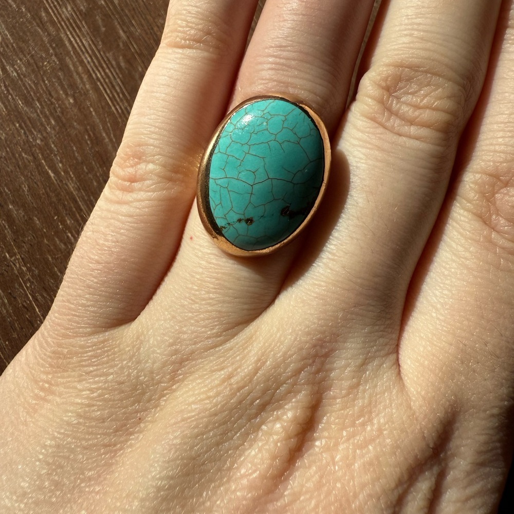 Gold and Turquoise Ring